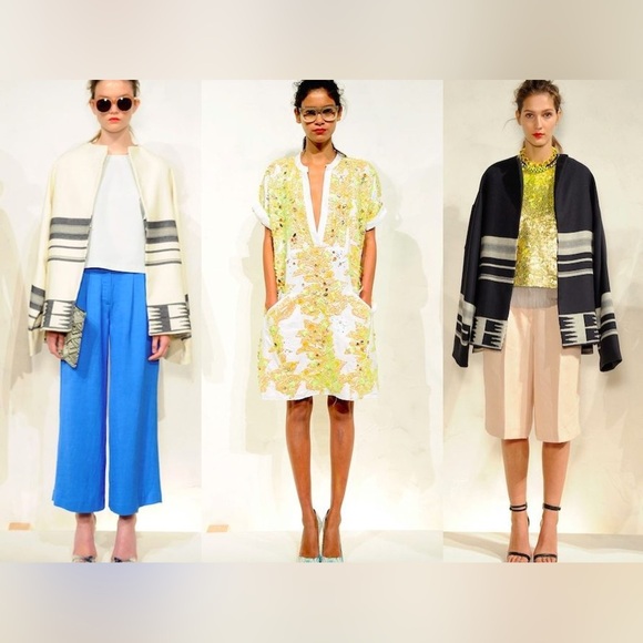 J.Crew southwestern tapestry woven blanket jacket blazer coat size medium - Picture 2 of 10